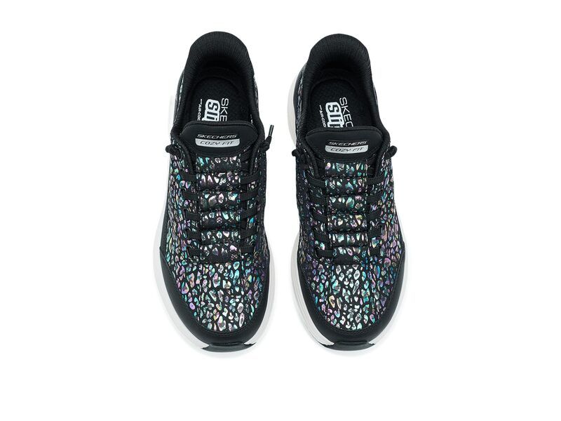 スケッチャーズ レディース シューズ スニーカー SKECHERS Contour Foam Cozy Fit Radiant Glow Black Multi ブラック