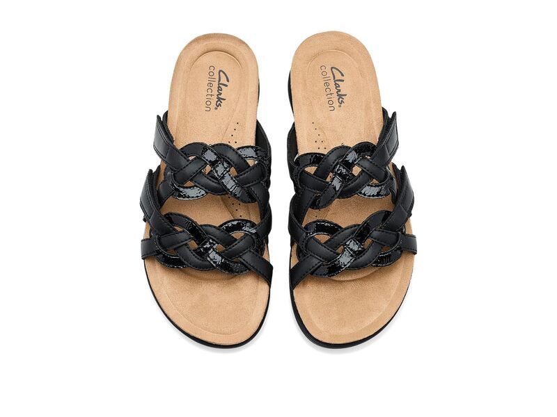クラークス レディース シューズ サンダル Clarks April Rae Black Combi Coa ブラック