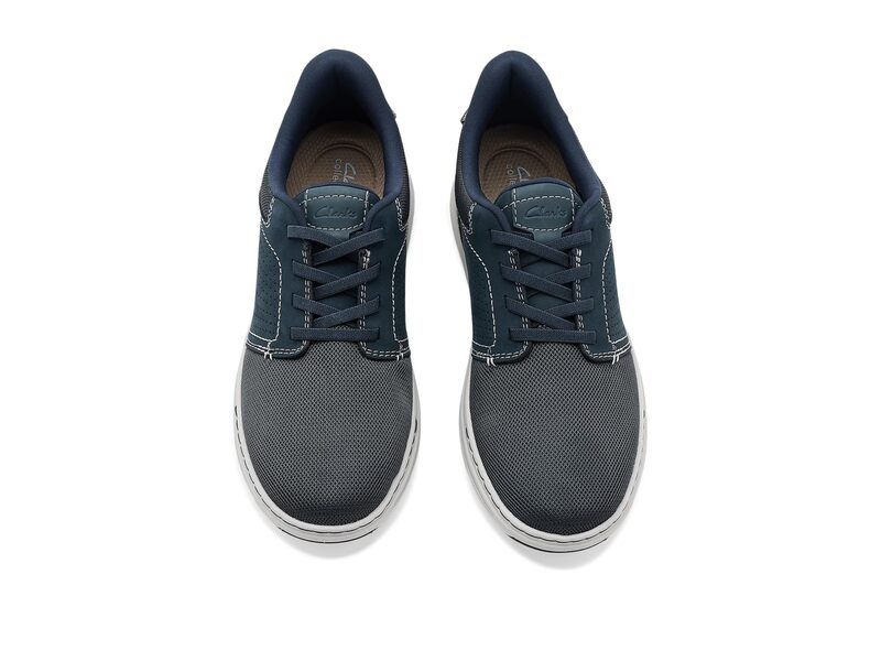 クラークス メンズ シューズ スニーカー Clarks Craftwellow Navy Leather ネイビー