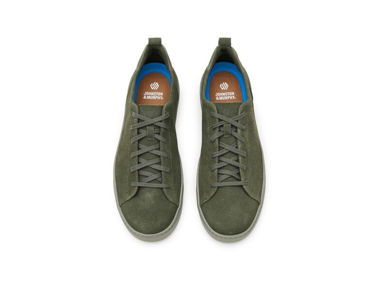 ジョンストンアンドマーフィー メンズ シューズ スニーカー レース Johnston Murphy Ollie Lacetotoe Sage Suede セージ