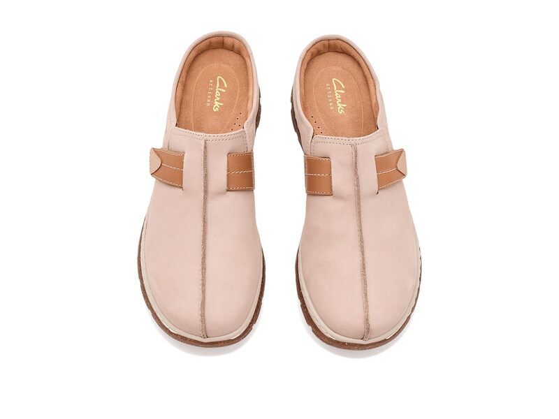 クラークス レディース シューズ スリッポン・ローファー Clarks Orlene Clogs Taupe Nubuck トープ