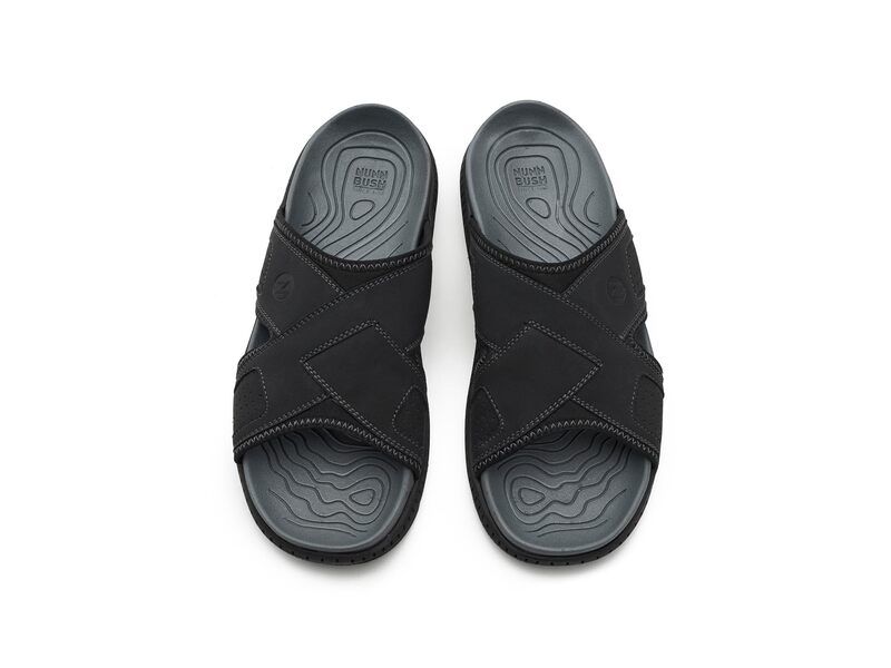 ノンブッシュ メンズ シューズ サンダル Nunn Bush Laguna Slide Sandalightweight and Comfortable Black ブラック