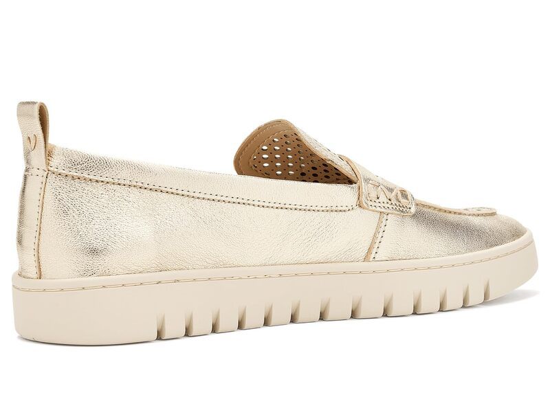 バイオニック レディース シューズ スリッポン・ローファー VIONIC Uptown Perf Gold Leather ゴールド