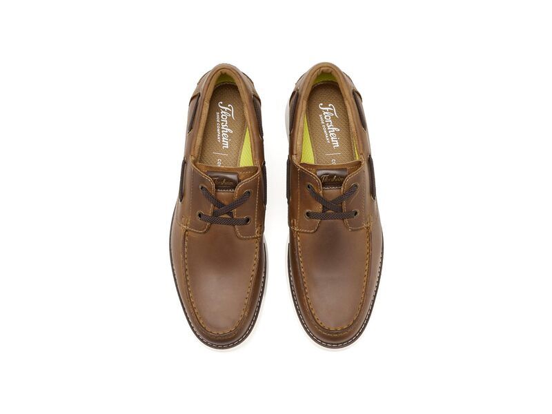 フローシャイム メンズ シューズ スニーカー Florsheim Launch Moc Toe Boat Shoes Brown Crazy Hor ブラウン