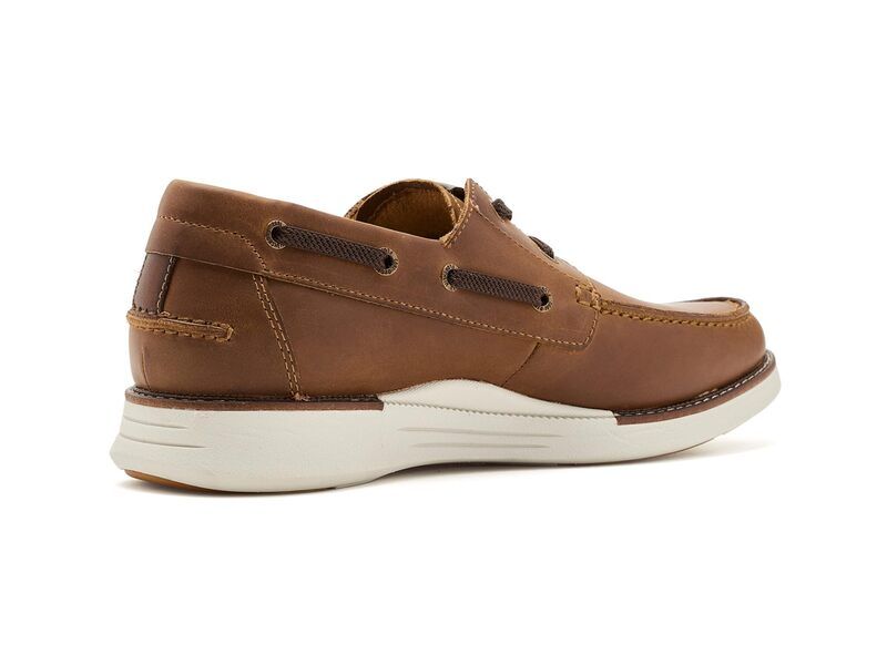 フローシャイム メンズ シューズ スニーカー Florsheim Launch Moc Toe Boat Shoes Brown Crazy Hor ブラウン