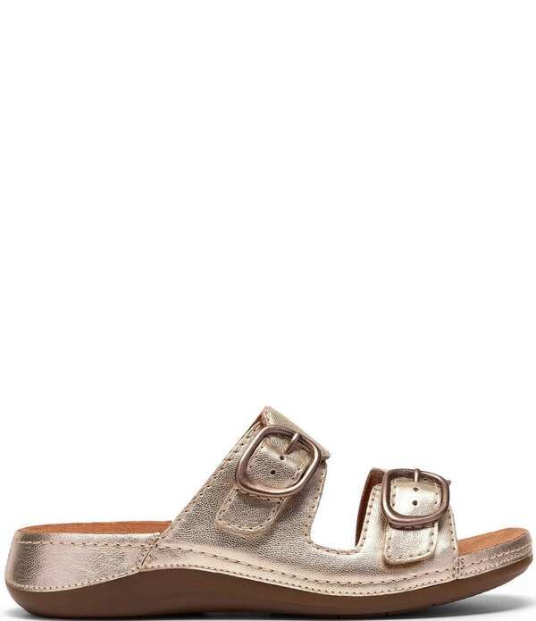 クラークス レディース シューズ サンダル トール レザー Clarks Cecily Step Metallic Leather Slide Sandals Champagne シャンパン クラークス レディース シューズ サンダル トール レザー Clarks Cecily Step Metallic Leather Slide Sandals Champagne シャンパン
