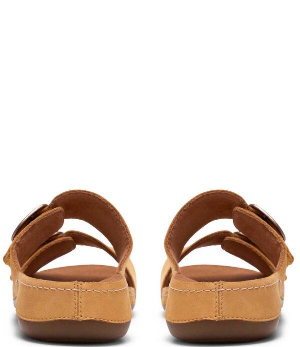 クラークス レディース シューズ サンダル スエード Clarks Artisan Cecily Step Nubuck Suede Slide Sandals Light Ochre