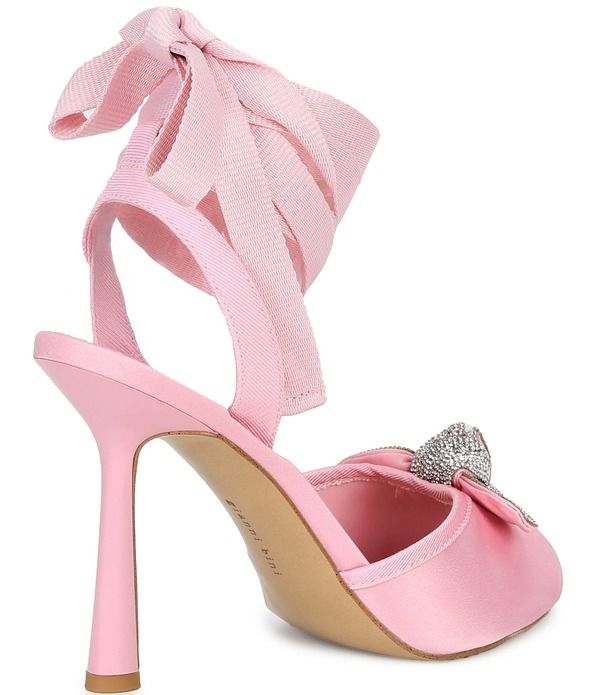 ジャンビニ レディース シューズ サンダル サテン レース Gianni Bini Gardner Satin Lace Up Dressandalsirena Pink ピンク