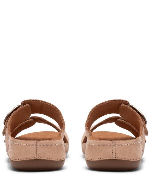 クラークス レディース シューズ サンダル スエード Clarks Artisan Cecily Step Nubuck Suede Slide Sandals Beige ベージュ