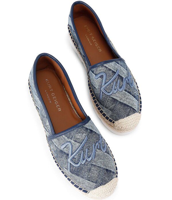 カートジェイガーロンドン レディース シューズ スリッポン・ローファー チェルシー ロゴ Kurt Geiger London Chelsea Woven Logo Slip On Espadrill カートジェイガーロンドン レディース シューズ スリッポン・ローファー チェルシー ロゴ Kurt Geiger London Chelsea Woven Logo Slip On Espadrill