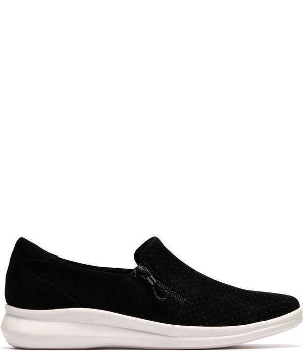 クラークス レディース シューズ スニーカー スエード Clarks Artisan Lynell Sky Nubuck Suede Side Ziperforated Slip On Sneaker クラークス レディース シューズ スニーカー スエード Clarks Artisan Lynell Sky Nubuck Suede Side Ziperforated Slip On Sneaker