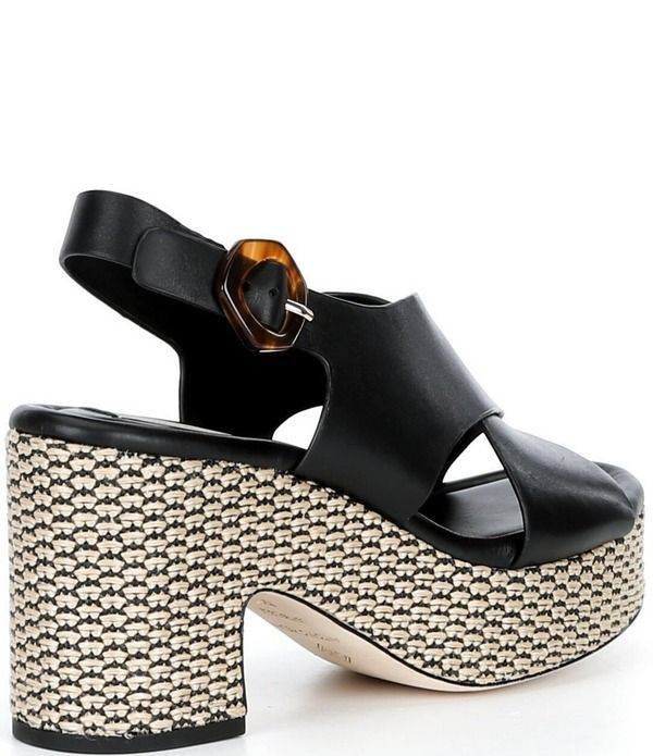アントニオ メラーニ レディース シューズ サンダル プラットフォーム レザー Antonio Melani Riley Leather X Band Raffia Platform Sandals