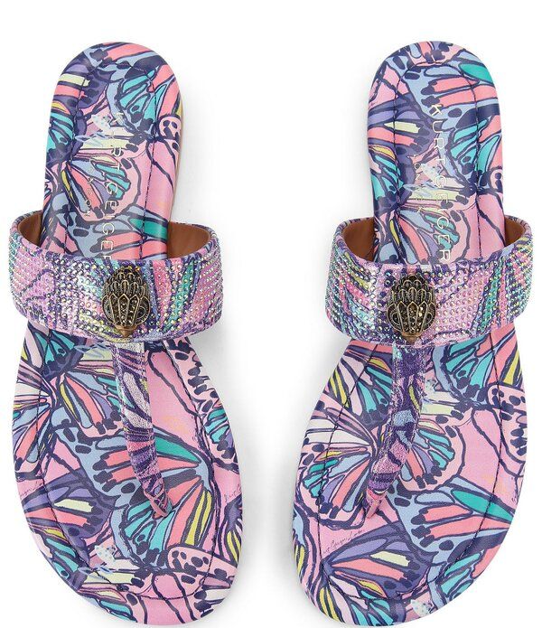 カートジェイガーロンドン レディース シューズ サンダル ロゴ Kurt Geiger London Kensington Butterfly Crystal Embellished Logo TBa