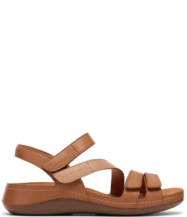 クラークス レディース シューズ サンダル レザー Clarks Artisan Cecily Mix Leather Adjustable Sandals Beige Combo ベージュ