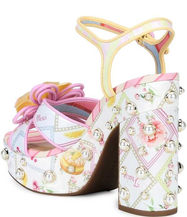 ジャンビニ レディース シューズ サンダル フラワー柄 プラットフォーム プリント フラワー ヒール Gianni Bini Brook Two Floral Postcard Print Pearl ジャンビニ レディース シューズ サンダル フラワー柄 プラットフォーム プリント フラワー ヒール Gianni Bini Brook Two Floral Postcard Print Pearl