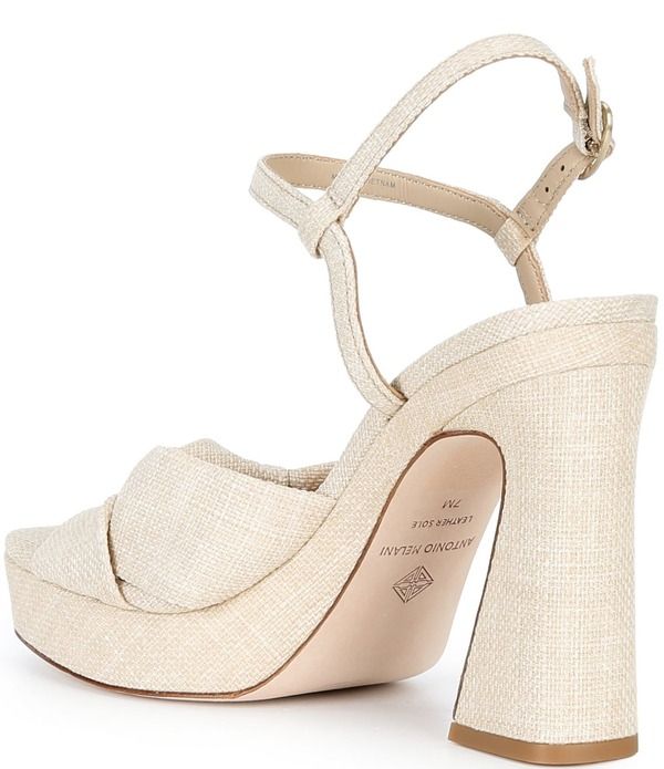 アントニオ メラーニ レディース シューズ サンダル プラットフォーム リネン Antonio Melani Renata Linen Platform Knot Dressandals Natura