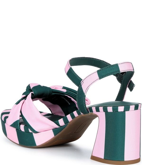 カッパーキー レディース シューズ サンダル プラットフォーム Copper Key Lux Striped Bow Platform Dressandals PinkGreen ピンク カッパーキー レディース シューズ サンダル プラットフォーム Copper Key Lux Striped Bow Platform Dressandals PinkGreen ピンク