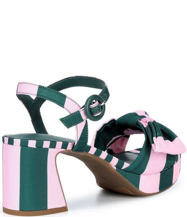 カッパーキー レディース シューズ サンダル プラットフォーム Copper Key Lux Striped Bow Platform Dressandals PinkGreen ピンク カッパーキー レディース シューズ サンダル プラットフォーム Copper Key Lux Striped Bow Platform Dressandals PinkGreen ピンク