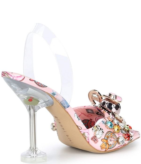 ジャンビニ レディース シューズ サンダル プリント ヒール Gianni Bini Maddie Printed Rodeornaments Martini Heel Dressandals Pin