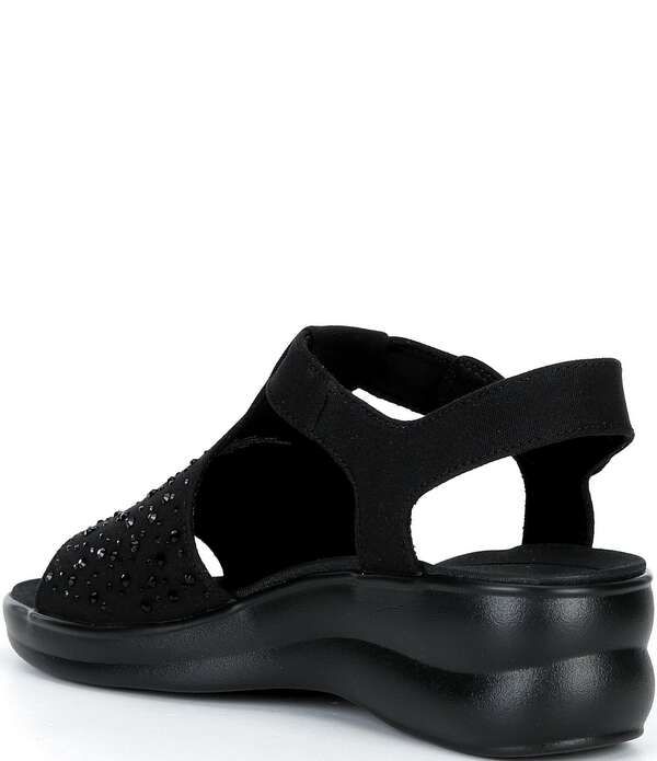 アレックスマリー レディース シューズ サンダル プラットフォーム Alex Marierica Washable Jewel Embellished Platform Sandals Black ブ