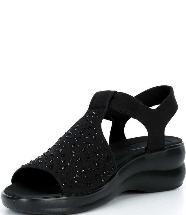 アレックスマリー レディース シューズ サンダル プラットフォーム Alex Marierica Washable Jewel Embellished Platform Sandals Black ブ