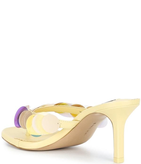 ジャンビニ レディース シューズ サンダル スパンコール Gianni Bini Lamar Payette Sequin Thong Dressandals Buttercream