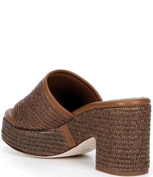 アントニオ メラーニ レディース シューズ サンダル プラットフォーム Antonio Melani Ria Raffia Platform Slide Sandals Ibiza Nude