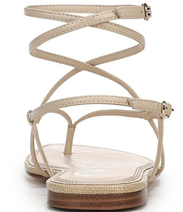 サムエデルマン レディース シューズ サンダル レザー Sam Edelman Clarra Leather Strappy Flat Sandals Light Sand サンド