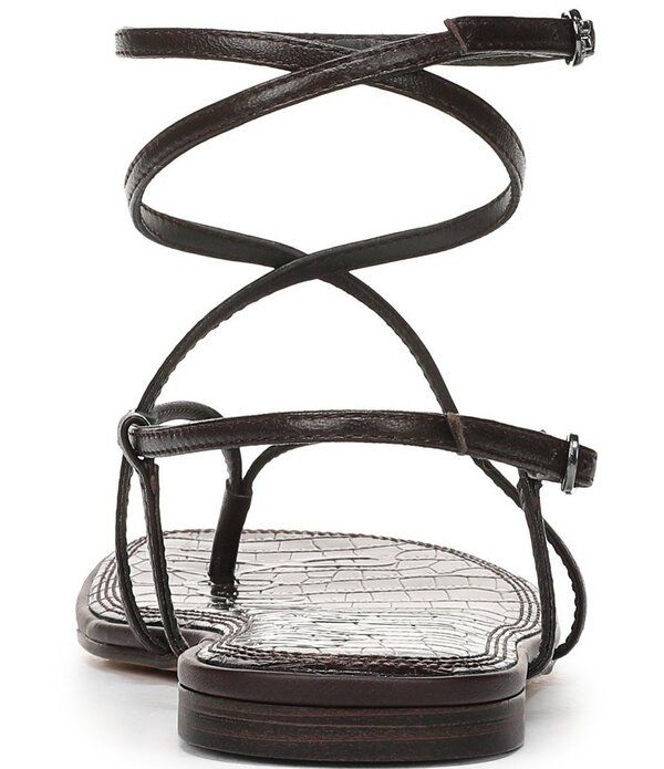 サムエデルマン レディース シューズ サンダル レザー Sam Edelman Clarra Leather Strappy Flat Sandals Cafe Noir