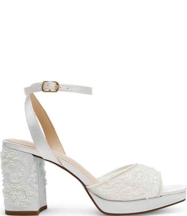 ベッツィジョンソン レディース シューズ サンダル プラットフォーム Blue by Betsey Johnson Junie Beaded Platform Dressandals Ivory アイ