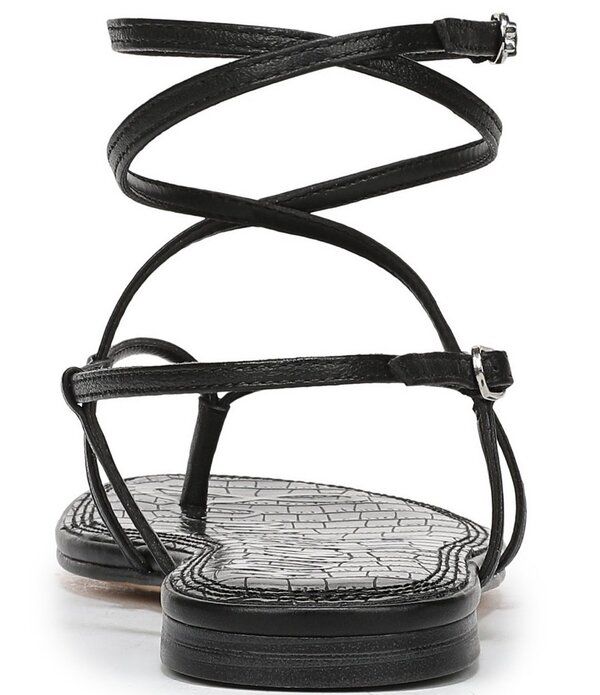 サムエデルマン レディース シューズ サンダル レザー Sam Edelman Clarra Leather Strappy Flat Sandals Black ブラック