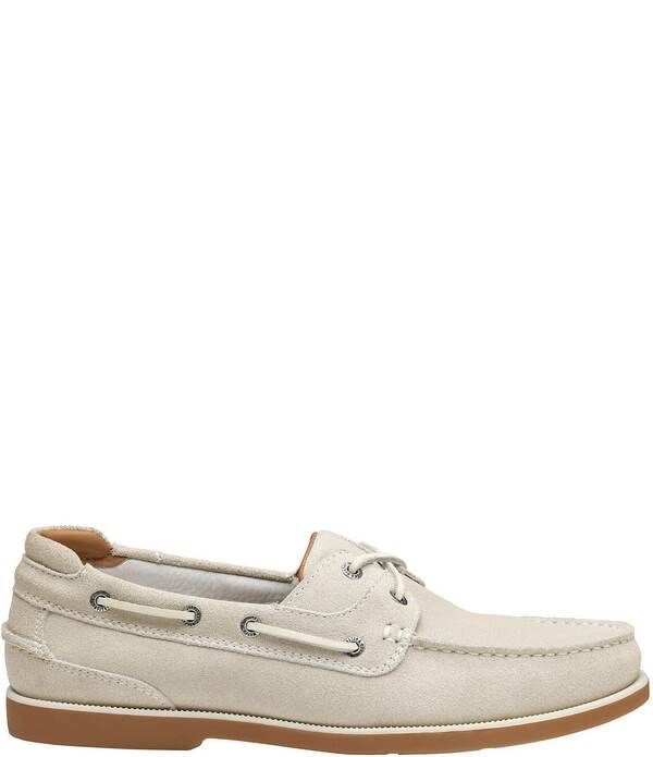 ジョンストンアンドマーフィー メンズ シューズ スリッポン・ローファー スエード Johnston Murphy Mens Ventura 2Eye Suede Boat Shoes Off Whit