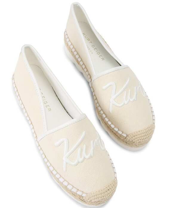 カートジェイガーロンドン レディース シューズ スリッポン・ローファー ロゴ Kurt Geiger London Kurt Cleated Logo Slip On Espadrille Loafe カートジェイガーロンドン レディース シューズ スリッポン・ローファー ロゴ Kurt Geiger London Kurt Cleated Logo Slip On Espadrille Loafe