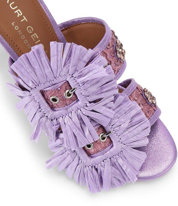 カートジェイガーロンドン レディース シューズ サンダル Kurt Geiger London Raffia Buckle Dressandals Lilac ライラック