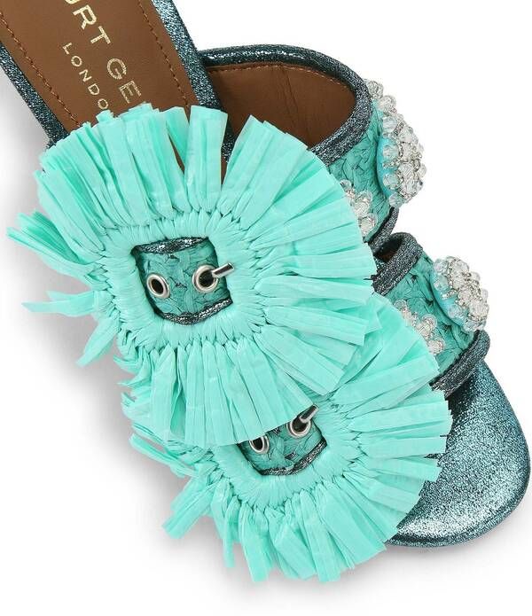 カートジェイガーロンドン レディース シューズ サンダル Kurt Geiger London Raffia Buckle Dressandals Aqua アクア カートジェイガーロンドン レディース シューズ サンダル Kurt Geiger London Raffia Buckle Dressandals Aqua アクア