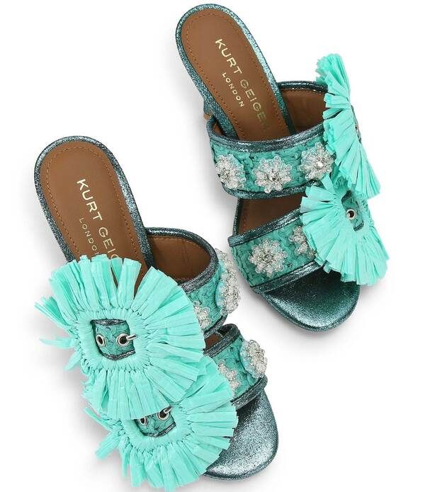 カートジェイガーロンドン レディース シューズ サンダル Kurt Geiger London Raffia Buckle Dressandals Aqua アクア カートジェイガーロンドン レディース シューズ サンダル Kurt Geiger London Raffia Buckle Dressandals Aqua アクア