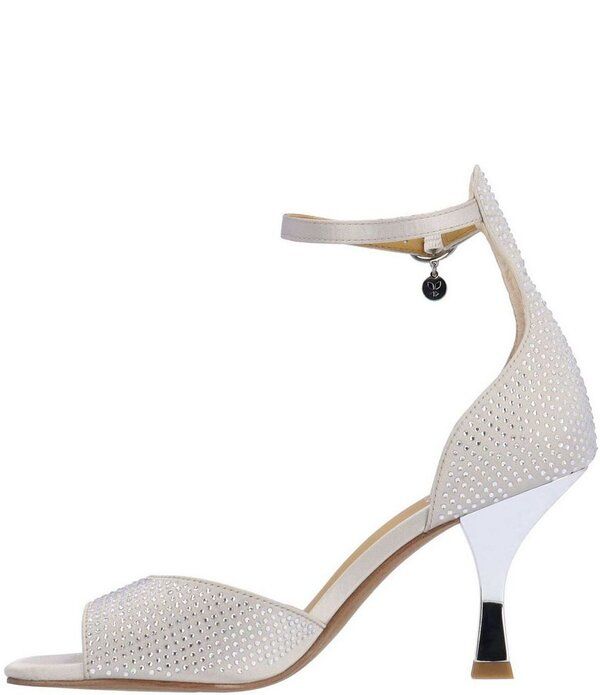 ジェイレニー レディース シューズ サンダル サテン アンクル J Renee Lantana Satin Rhinestone Ankle Strap Dressandals Light Grey