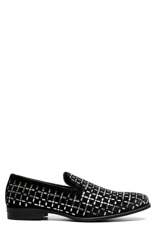ステイシーアダムス メンズ シューズ トール ローファー Stacy Adamstallford Rhinestone Venetian SlipOn Loafer Black Multi ブラック