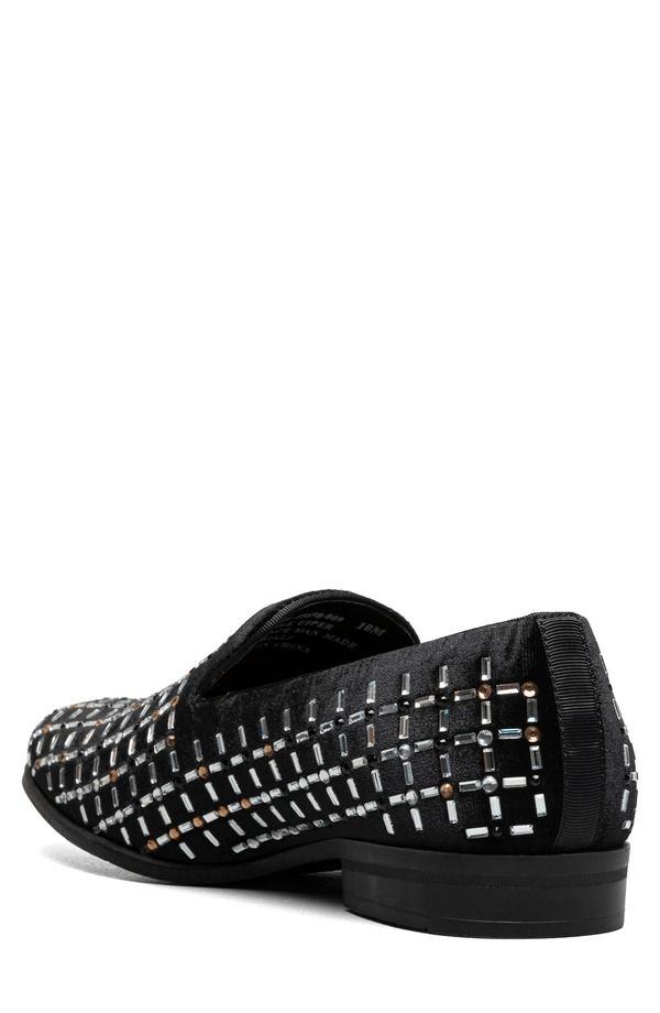 ステイシーアダムス メンズ シューズ トール ローファー Stacy Adamstallford Rhinestone Venetian SlipOn Loafer Black Multi ブラック
