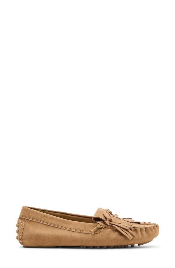 アンクライン レディース シューズ スリッポン・ローファー Anne Klein Cali Driving Shoe Sand Suede サンド