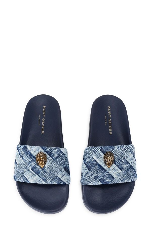 カートジェイガーロンドン レディース シューズ サンダル Kurt Geiger London Meena Eagle Slide Sandal Navy ネイビー カートジェイガーロンドン レディース シューズ サンダル Kurt Geiger London Meena Eagle Slide Sandal Navy ネイビー