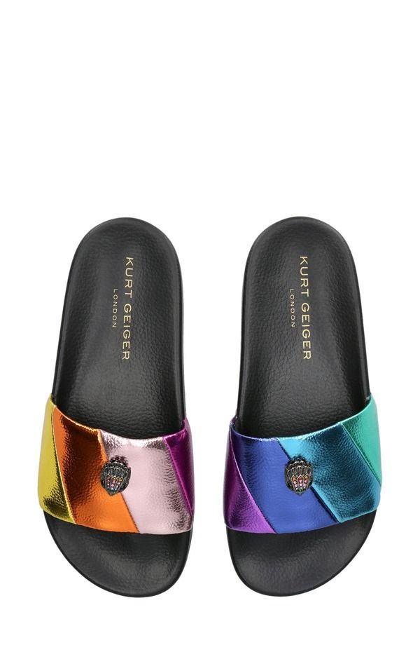 カートジェイガーロンドン レディース シューズ サンダル Kurt Geiger London Meena Eagle Slide Sandal Gold Multi ゴールド カートジェイガーロンドン レディース シューズ サンダル Kurt Geiger London Meena Eagle Slide Sandal Gold Multi ゴールド