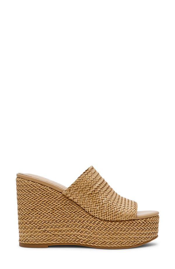 スティーブ マデン レディース シューズ サンダル プラットフォーム Steve Madden Cassi Platform Wedge Slide Sandal Natural