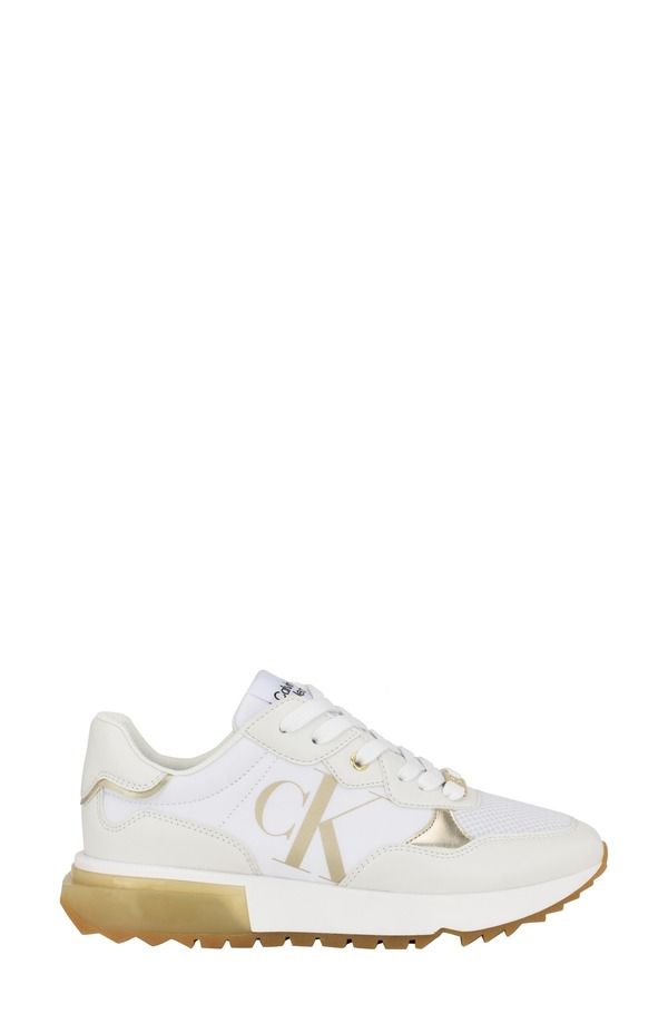 カルバンクライン レディース シューズ スニーカー Calvin Klein Magalee Sneaker WhiteGold ホワイト カルバンクライン レディース シューズ スニーカー Calvin Klein Magalee Sneaker WhiteGold ホワイト