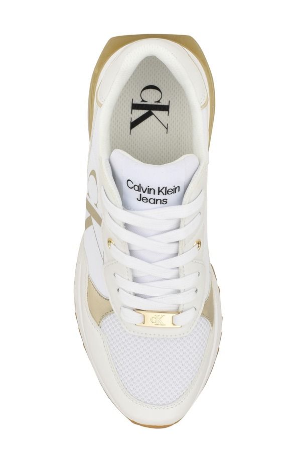 カルバンクライン レディース シューズ スニーカー Calvin Klein Magalee Sneaker WhiteGold ホワイト カルバンクライン レディース シューズ スニーカー Calvin Klein Magalee Sneaker WhiteGold ホワイト