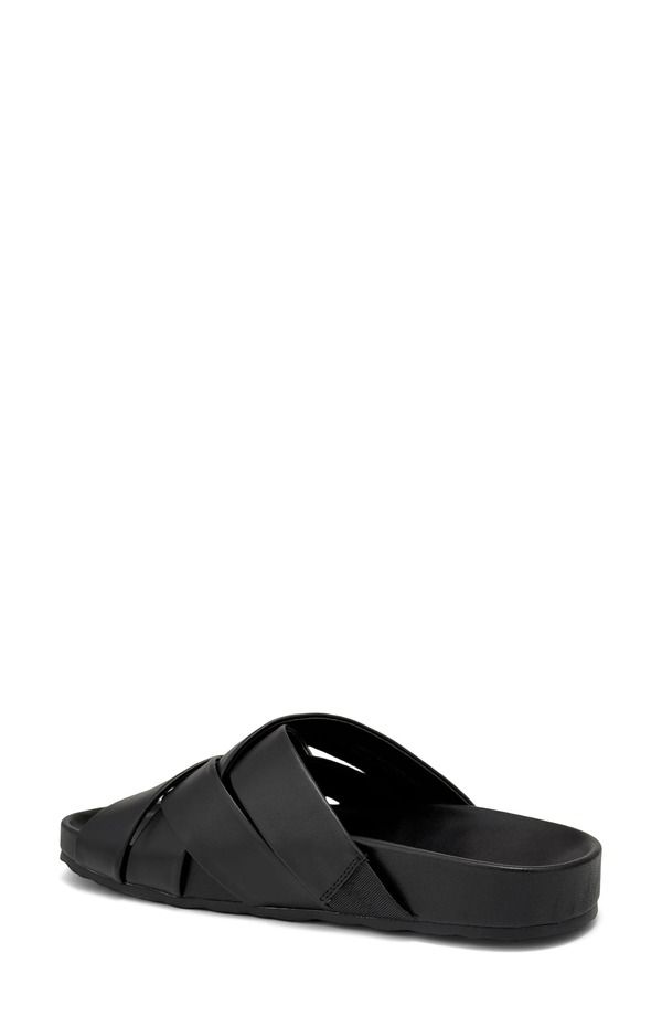 エアロソールズ レディース シューズ サンダル Aerosoles Lecco Woven Slide Sandal Black Fx Nappa ブラック