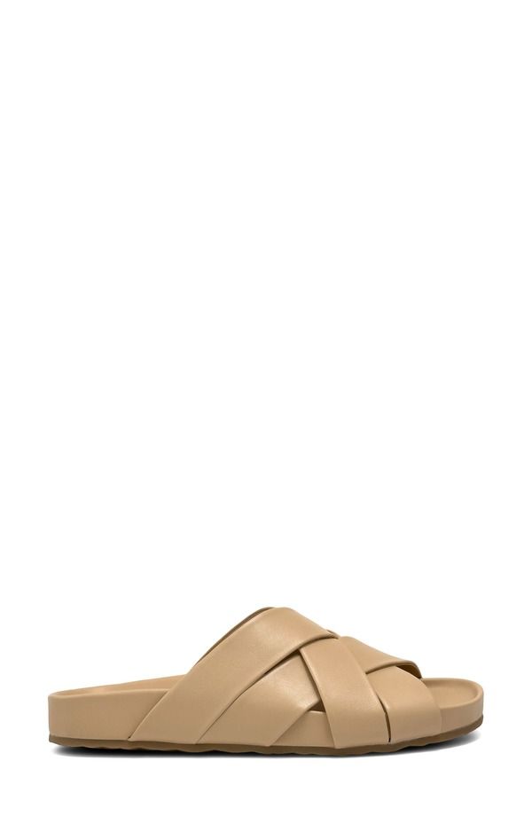 エアロソールズ レディース シューズ サンダル Aerosoles Lecco Woven Slide Sandal Beige Bisque Fx Nappa ベージュ