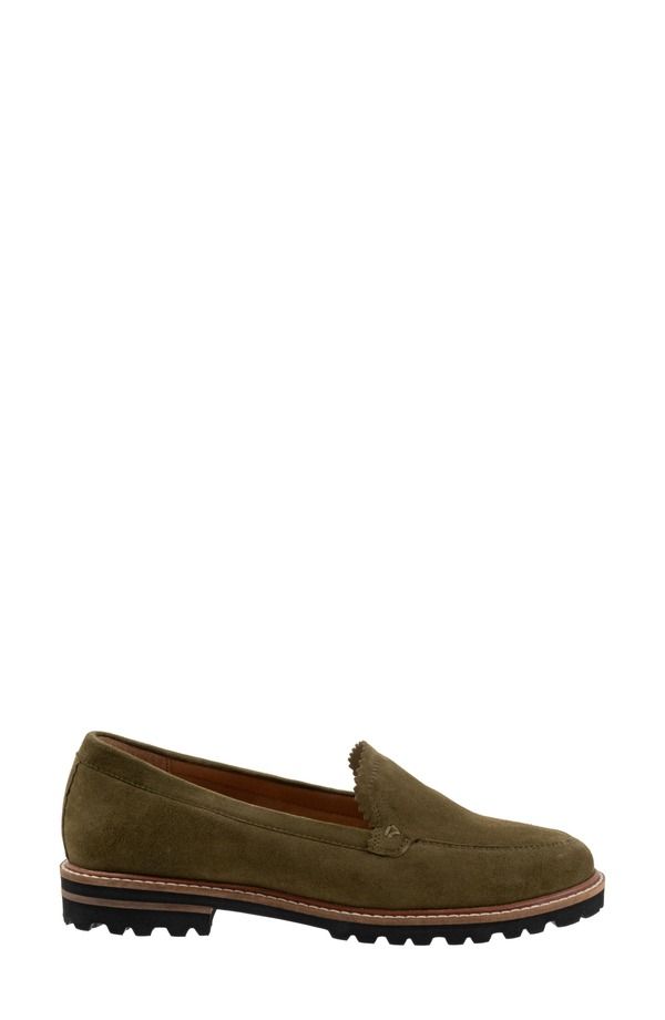 トロッターズ レディース シューズ スリッポン・ローファー Trotters Fayth Loafer Olive Suede オリーブ