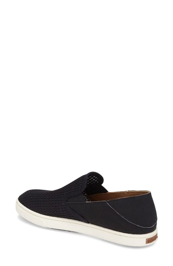 オルカイ レディース シューズ スニーカー OluKai Pehuea SlipOn Sneaker Black Faux Leather ブラック