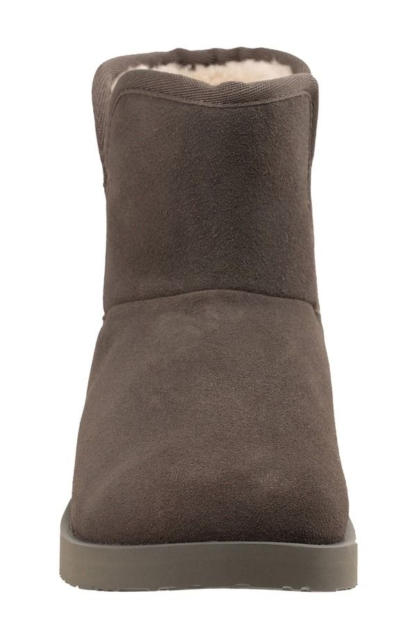 レヴィタライン レディース シューズ サンダル ブーツ レザー Revitalign Fireside Faux Fur Lined Leather Bootie Slipper Dark Charc